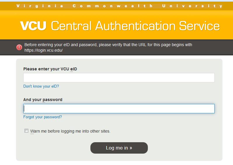 Central Authentication Window